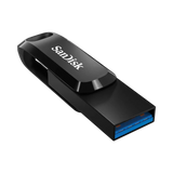 SanDisk Ultra Dual Drive Go 64GB USB 3.2 2-in-1 Flash Drive (Black) — Being Shipped