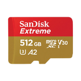 SanDisk Extreme 512GB UHS-I microSDXC Memory Card with SD Adapter — Being Shipped