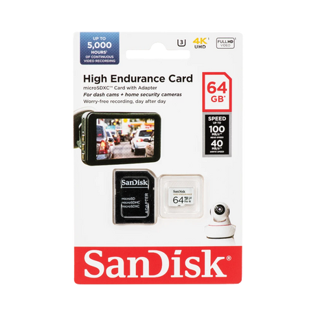 SanDisk 64GB High Endurance UHS-I microSDXC Memory Card with SD Adapter — Being Shipped