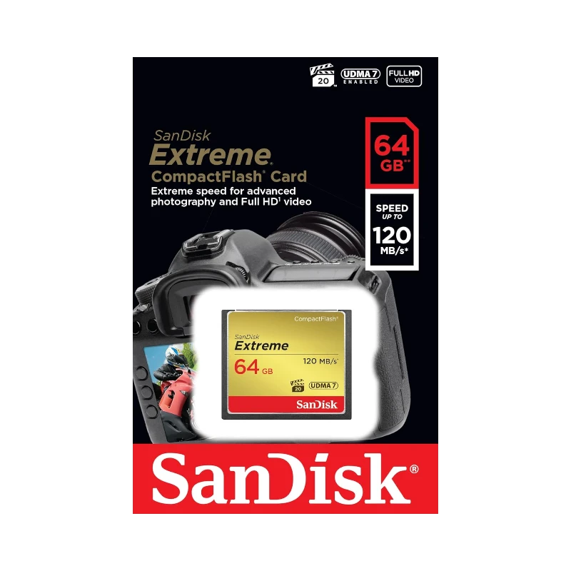 SanDisk Extreme CompactFlash 64GB 120MB/s Memory Card — Being Shipped