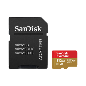SanDisk Extreme 512GB UHS-I microSDXC Memory Card with SD Adapter — Being Shipped