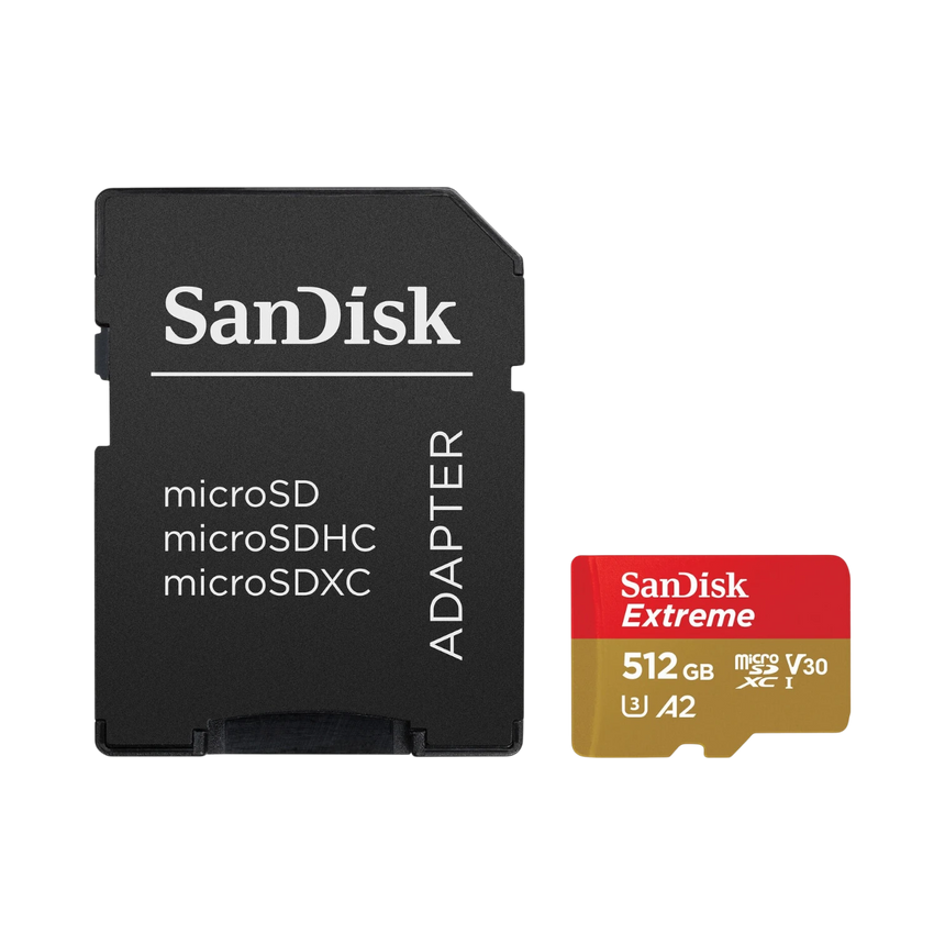 SanDisk Extreme 512GB UHS-I microSDXC Memory Card with SD Adapter — Being Shipped