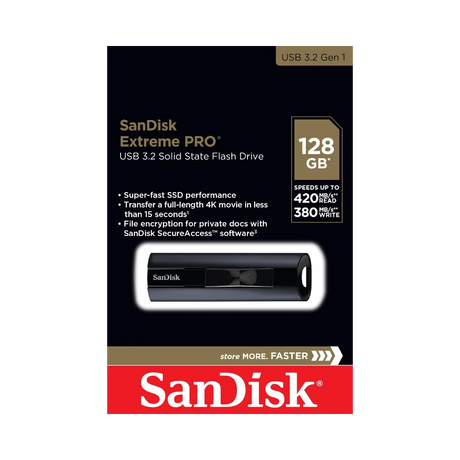 SanDisk Extreme Pro 128GB USB 3.2 Gen 1 SSD Flash Drive — Being Shipped