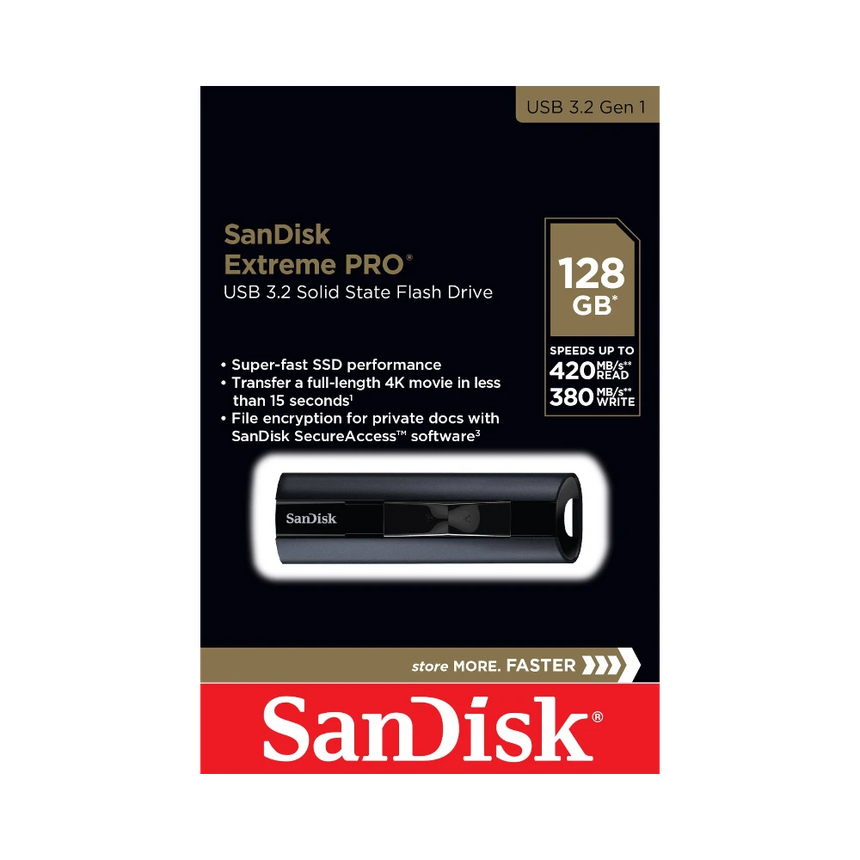 SanDisk Extreme Pro 128GB USB 3.2 Gen 1 SSD Flash Drive — Being Shipped
