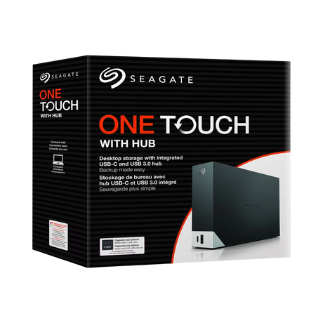 Seagate One Touch 20TB USB 3.2 Type-A Desktop External Drive with Built-In Hub (Black) — Being Shipped