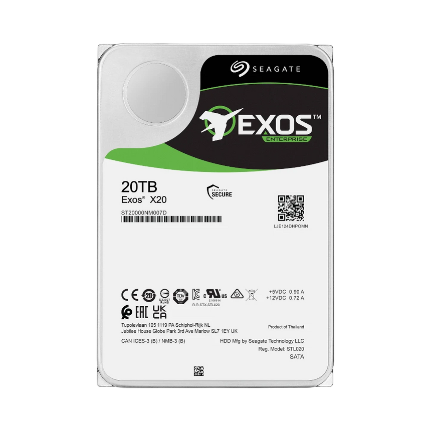 Seagate Exos X20 20TB 3.5" 7200RPM SATA III 6 Gb/s Internal HDD — Being Shipped