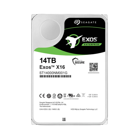 Seagate Exos X16 14TB 3.5" 7200RPM SATA III Internal HDD — Being Shipped