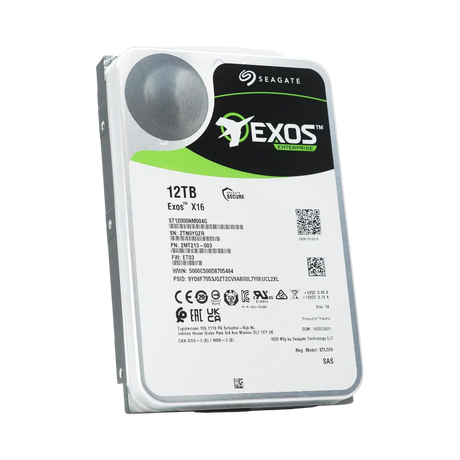 Seagate Exos X16 12TB 3.5" 7200RPM SAS 12Gb/s Enterprise HDD — Being Shipped