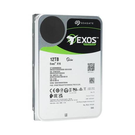 Seagate Exos X16 12TB 3.5" 7200RPM SAS 12Gb/s Enterprise HDD — Being Shipped