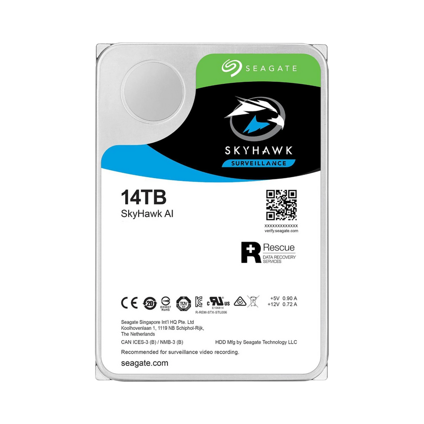 Seagate Skyhawk AI 14TB 3.5" 7200RPM SATA 6Gb/s Surveillance Internal HDD — Being Shipped
