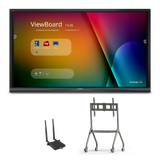 ViewSonic IFP5550-E4 55" UHD 4K ViewBoard Interactive Flat Panel Bundle with Wi-Fi Module & Slim Mobile Cart — Being Shipped