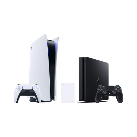 Seagate 5TB External USB 3.2 Gen 1 Portable Game Drive for PlayStation Consoles (Blue LED Lighting, White) — Being Shipped