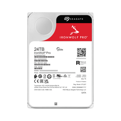 Seagate IronWolf Pro 24TB 3.5" 7200RPM SATA III 6 Gb/s Internal NAS HDD — Being Shipped