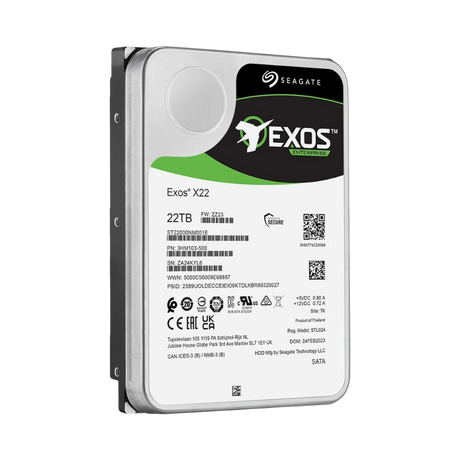 Seagate Exos X22 22TB 3.5" 7200RPM SATA III 6 Gb/s Internal HDD — Being Shipped