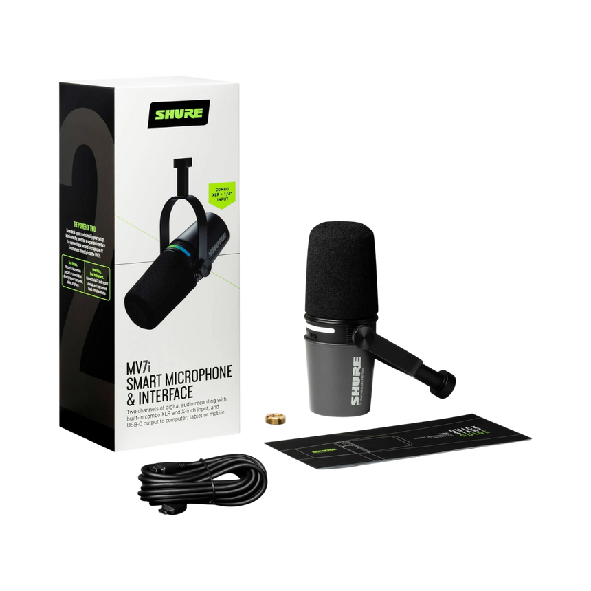 Shure MV7i Cardioid Dynamic Smart Microphone & Interface — Being Shipped