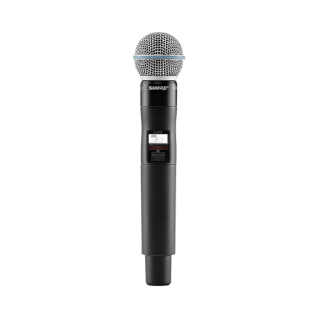 Shure QLXD2/B58A Digital Handheld Wireless Microphone Transmitter with Beta 58A Capsule (J50A: 572 to 608 + 614 to 616 MHz) — Being Shipped