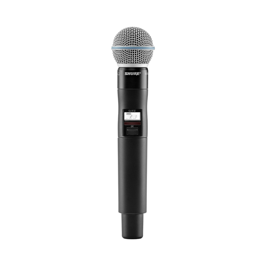 Shure QLXD2/B58A Digital Handheld Wireless Microphone Transmitter with Beta 58A Capsule (J50A: 572 to 608 + 614 to 616 MHz) — Being Shipped