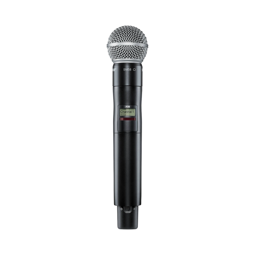 Shure AD2/SM58 Digital Handheld Wireless Microphone Transmitter with SM58 Capsule (G57: 470 to 616 MHz) — Being Shipped