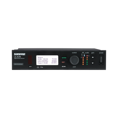 Shure ULXD4-GV Single-Channel Digital Wireless Receiver with Always-On Encryption (G50: 470 to 534 MHz) — Being Shipped