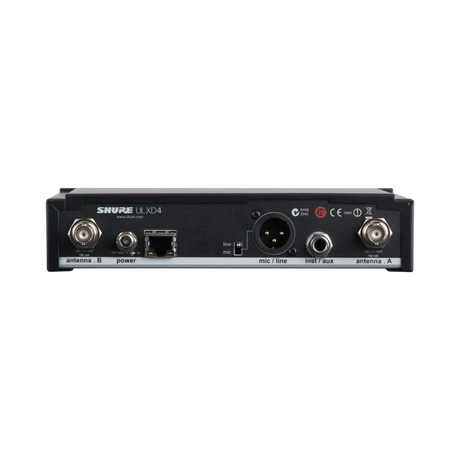Shure ULXD4-GV Single-Channel Digital Wireless Receiver with Always-On Encryption (G50: 470 to 534 MHz) — Being Shipped