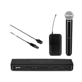 Shure BLX1288/CVL Dual-Channel Wireless Combo Lavalier & Handheld Microphone System (H10: 542 to 572 MHz) — Being Shipped