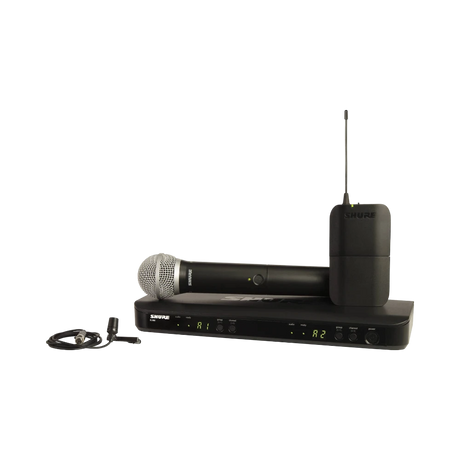 Shure BLX1288/CVL Dual-Channel Wireless Combo Lavalier & Handheld Microphone System (H10: 542 to 572 MHz) — Being Shipped