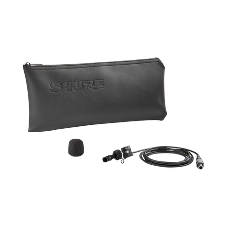 Shure WL185m Low-Profile Cardioid Lavalier Microphone with LEMO 3-Pin Connector (Black) — Being Shipped