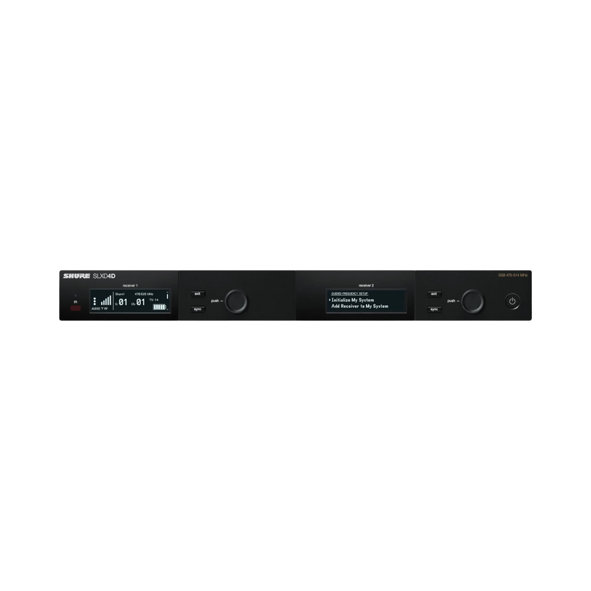 Shure SLXD24D/SM58 Dual-Channel Digital Wireless Handheld Microphone System with SM58 Capsules (H55: 514 to 558 MHz) — Being Shipped