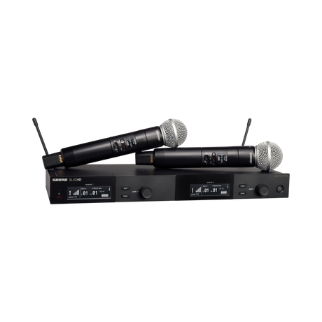 Shure SLXD24D/SM58 Dual-Channel Digital Wireless Handheld Microphone System with SM58 Capsules (H55: 514 to 558 MHz) — Being Shipped