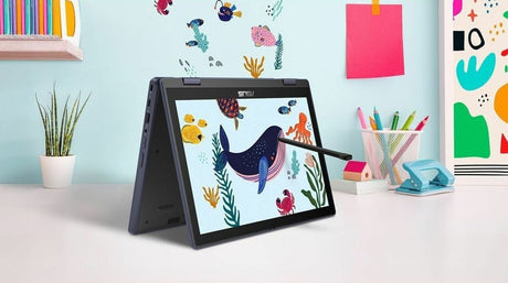 ASUS BR1204F BR1204FTA-YS14T 12.2" Touchscreen Rugged Convertible 2 in 1 Notebook, Intel N150, 4GB RAM, 128GB SSD (Mineral Gray) — Being Shipped