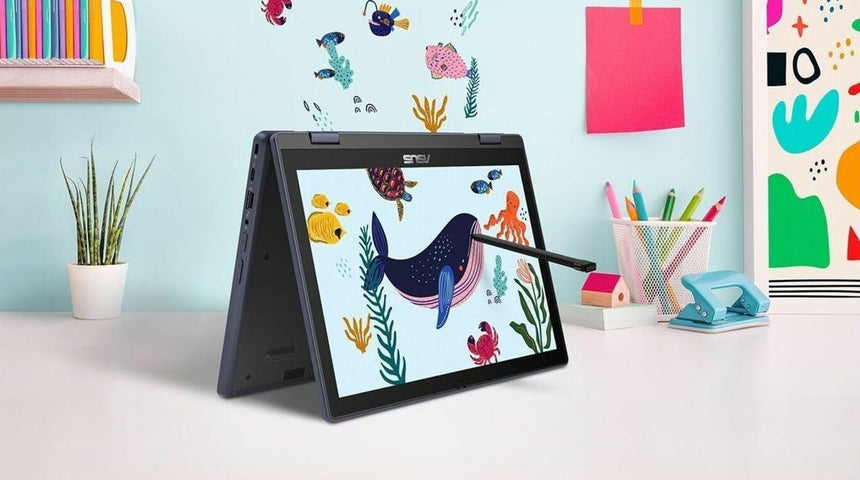 ASUS BR1204F BR1204FTA-YS14T 12.2" Touchscreen Rugged Convertible 2 in 1 Notebook, Intel N150, 4GB RAM, 128GB SSD (Mineral Gray) — Being Shipped