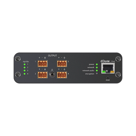 Shure ANI4OUT 4-Channel Dante Mic/Line Audio Network Interface Unit (Block Outputs) — Being Shipped