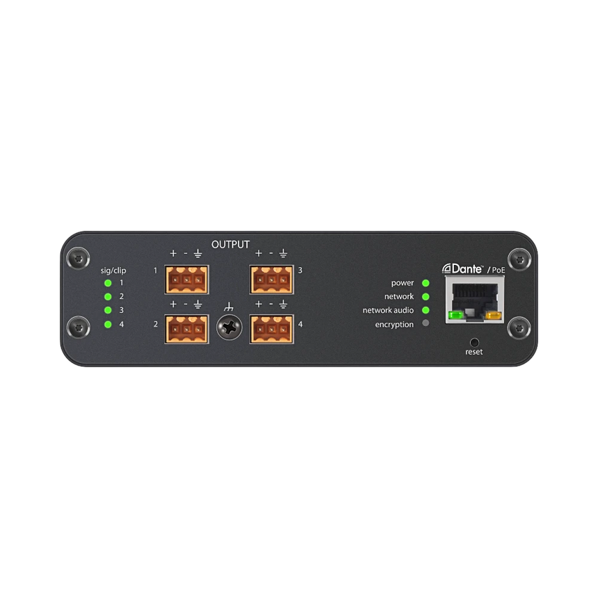 Shure ANI4OUT 4-Channel Dante Mic/Line Audio Network Interface Unit (Block Outputs) — Being Shipped