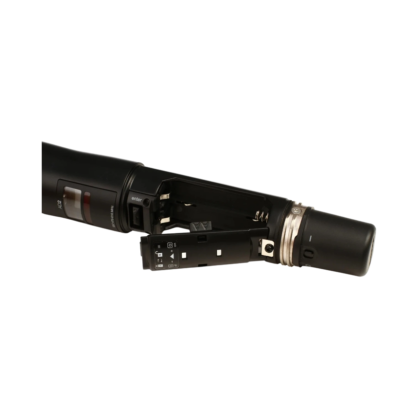 Shure AD2/KSM8B Digital Handheld Wireless Microphone Transmitter with KSM8 Capsule (G57: 470 to 616 MHz, Black) — Being Shipped