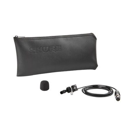 Shure WL185m Low-Profile Cardioid Lavalier Microphone with TA4F Connector (Black) — Being Shipped