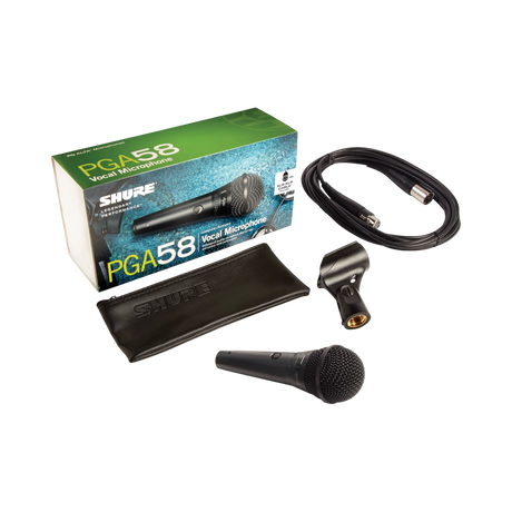 Shure PGA58-XLR Cardioid Dynamic Vocal Microphone with XLR-to-XLR Cable — Being Shipped