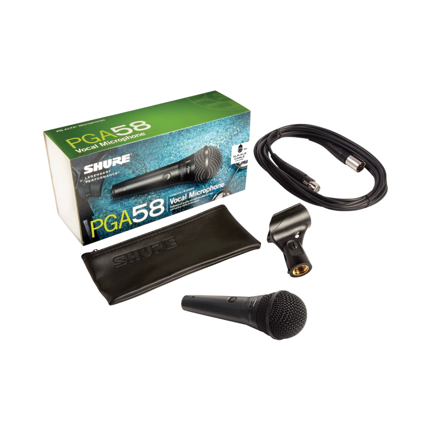 Shure PGA58-XLR Cardioid Dynamic Vocal Microphone with XLR-to-XLR Cable — Being Shipped