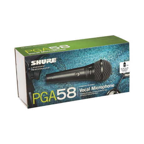 Shure PGA58-XLR Cardioid Dynamic Vocal Microphone with XLR-to-XLR Cable — Being Shipped