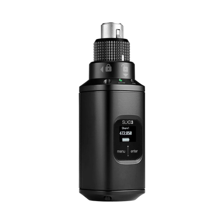 Shure SLXD3 Digital Plug-On XLR Transmitter (G58: 470 to 514 MHz) — Being Shipped