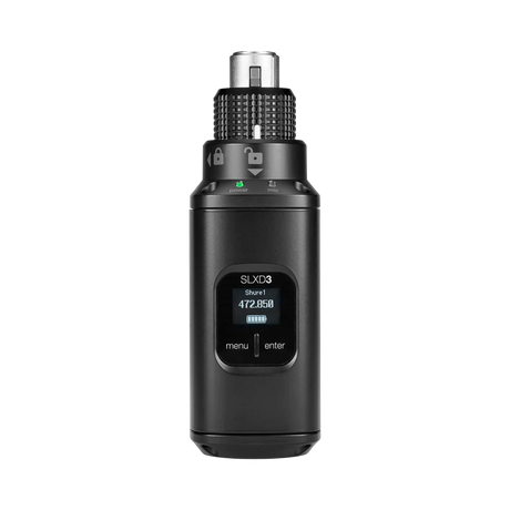 Shure SLXD3 Digital Plug-On XLR Transmitter (G58: 470 to 514 MHz) — Being Shipped