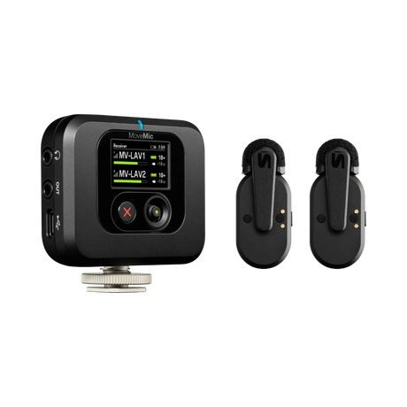 Shure MoveMic Two Receiver Kit 2-Person Clip-On Wireless Microphone System for Mobile Devices & Cameras — Being Shipped