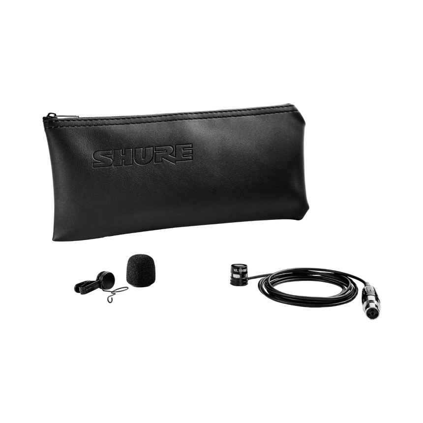 Shure WL184m Low-Profile Supercardioid Lavalier Microphone with TA4F Connector (Black) — Being Shipped