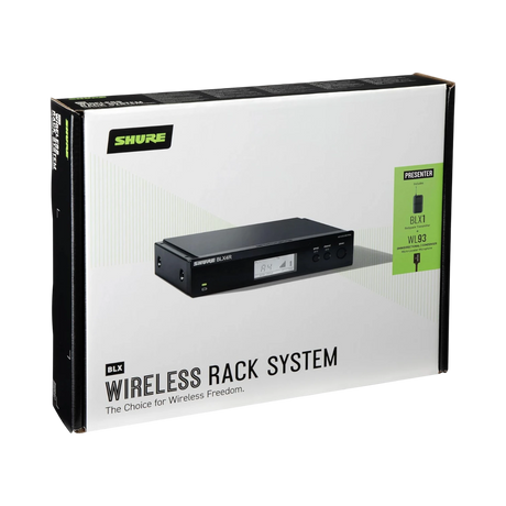 Shure BLX14R/W93 Rackmount Wireless Omni Lavalier Microphone System (H11: 572 to 596 MHz) — Being Shipped