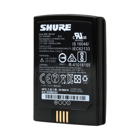 Shure SB910M Battery for ADX1M Transmitter — Being Shipped