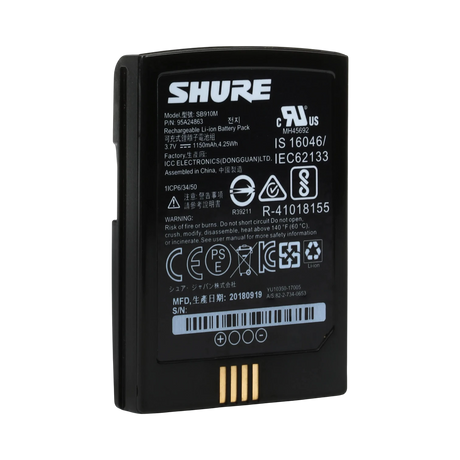 Shure SB910M Battery for ADX1M Transmitter — Being Shipped