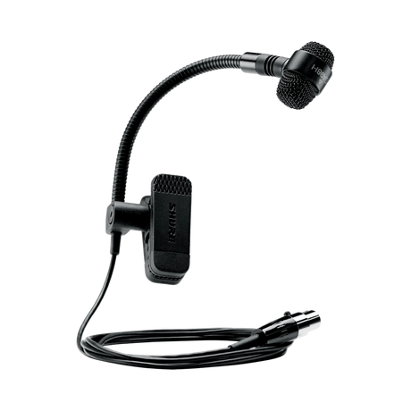 Shure PGA98H-XLR Clip-On Cardioid Condenser Horn Mic with Inline Preamp & Cable (15') — Being Shipped