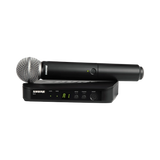 Shure BLX24/SM58 Wireless Handheld Microphone System with SM58 Capsule (J11: 596 to 616 MHz) — Being Shipped