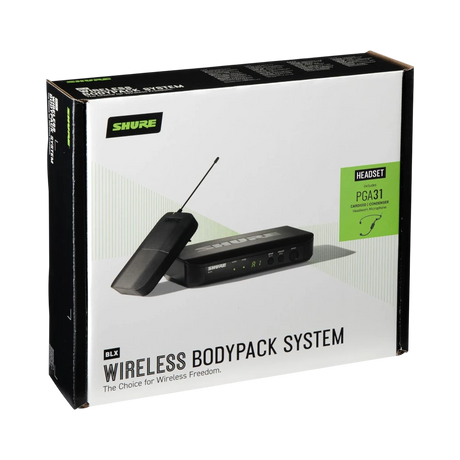Shure BLX14/PGA31 Wireless Cardioid Headset Microphone System (J11: 596 to 616 MHz) — Being Shipped
