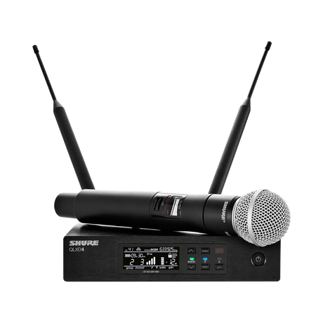 Shure QLXD2/SM58 Digital Handheld Wireless Microphone Transmitter with SM58 Capsule (V50: 174 to 216 MHz) — Being Shipped