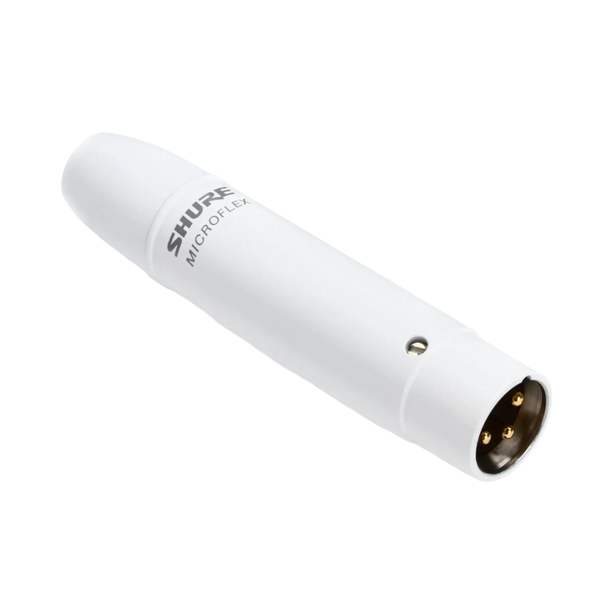 Shure MX202W-A/C Microflex Overhead Cardioid Microphone with Stand Mount Adapter & XLR Connector (White) — Being Shipped